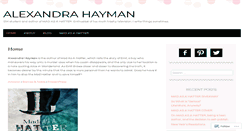 Desktop Screenshot of alexandrahayman.com